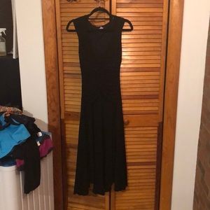 Black semi formal midi dress
